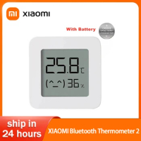 Xiaomi Mijia Bluetooth Thermometer 2 Wireless Smart Electric Digital LCD Hygrometer Thermometer Work with Mijia APP With Battery