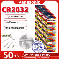 Original PANASONIC 50PCS CR2032 CR 2032 3V Lithium Battery For Watch Calculator Clock Remote Control Toys Button Coins Cell