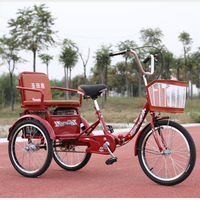 Adult Elderly Pedal Tricycle Elderly Tricycle Bicycle Adult Scooter Double Car Lightweight