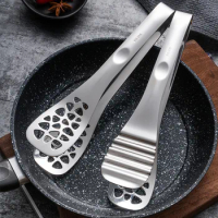 Chinese Food Clip 304 Stainless Steel Modern Minimalist Steak Hollow Food Clip Thickened Bread Barbecue Multi Purpose Dish Clip