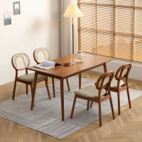 桌子 德納斯實木餐桌橡木餐桌椅組合北歐原木小戶型長方形飯桌子