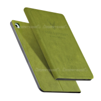 VXTRA 2020/2019 iPad 10.2吋 北歐鹿紋風格平板皮套 立架保護套(森林綠)