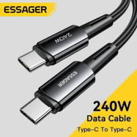 Essager 240W Super Fast Charge Type-C 67W Cable Quick Charge USB Cable 6A For Xiaomi 12Pro Redmi K50 Note 11Pro Black Shark 5Pro