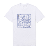 KARL LAGERFELD 老佛爺 熱銷Logo圖案短袖T恤-白色