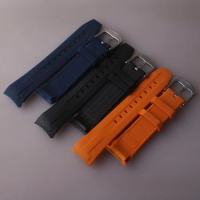 High Quality Sillicone Rubber Watchband 22mm Fit Tissot T120417 SEASTAR Sport Diving Watch Strap Black Orange Blue Soft Curved