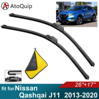 Car Windshield Wiper Blades Fit For Nissan Qashqai J11 Wiper Blades Soft Rubber Auto Front Windscreen