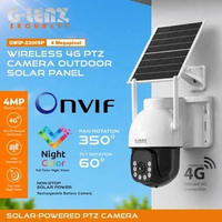 Kamera cctv Smart 4MP Solar PTZ Kartu 4G Simcard GSM Tanpa listrik kamera+128gb