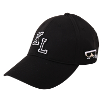 【KARL LAGERFELD 卡爾】字母標誌老佛爺中性棒球帽(黑)