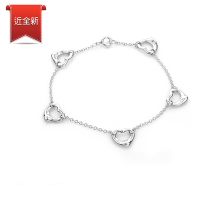 二手品 Tiffany&amp;Co. Open Heart 5愛心925純銀手鍊