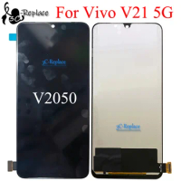 High quality TFT Black 6.44 inch For Vivo V21 5G V2050 Full LCD Display Screen Touch Panel Digitizer Assembly Replacement parts