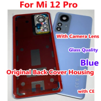 Original Battery Back Glass Cover Housing For Xiaomi 12 Pro 12Pro Mi12 Pro ear Case Phone Lid Camera Frame Lens Replacement