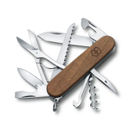 【VICTORINOX 瑞士維氏】Huntsman Wood13用瑞士刀/胡桃木(1.3711.63)