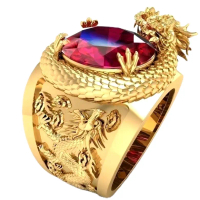 Cincin Unisex Naga Terfavorit High Quality Import - Model Rings Aksesoris Emas Pria Hadiah