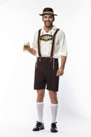 Male Traditional Oktoberfest Costume Lederhosen Bavarian Octoberfest Beer Mens Outfit Cosplay Carniv