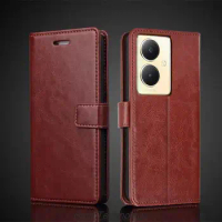 Card Holder Leather Case for Vivo V29 lite 6.78" Pu Leather Flip Cover Vivo V29 lite Retro Wallet Case Business Fundas Coque