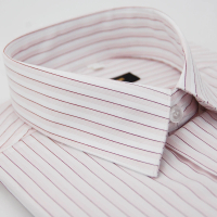 【金安德森】白底粉紫條紋短袖襯衫