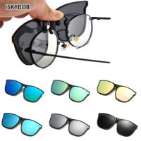 Polarized Clip On Sunglasses Men Photochromic Car Driver Goggles Night Vision Glasses Anti Glare Vintage Square Glasses