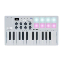 M-VAVE 25-Key MIDI Controller Keyboard Mini Portable USB Keyboard Piano MIDI Keyboard Controller 8 RGB Backlit Pads 8 Knobs