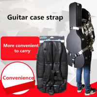 Guitar Box Strap Backpack Auxiliary Case Gary Black Acoustic Electric Bass Convenience Easy Carry Light Hard Soft Travel