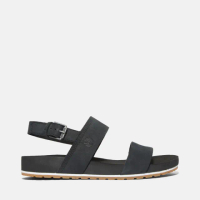 【Timberland官方旗艦】女款黑色後帶式皮革涼鞋(A2AT9001)
