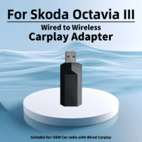 Apple Carplay Adapter New Smart AI Box for Skoda Octavia III Car OEM Wired Car Play To Wireless Carplay Plug and Play USB Dongle