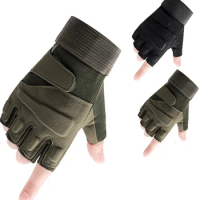 Half Finger Men's Gloves Outdoor Military Tactical Gloves Sports Shooting Hunting Airsoft Motorcycle Cycling Gloves--