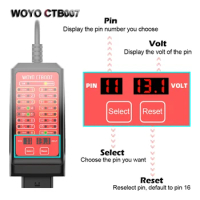 WOYO CTB007 OBD Breakout Box 12V 24V CAN Tester Pin Settings Diagnostic Tool Detection Protocol Data OBD2 Scanner 16Pin BreakOut