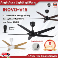 new INOVO V15/V18/M7 DC Ceiling Fan RF-Remote Control 5ABS Blades 16Speed Kipas Siling 5-Year Warran