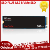 Original SanDisk SSD PLUS M.2 NVMe PCIe Gen 3.0 Internal SSD 250GB 500GB 1TB 2TB SATA Solid State Disk Hard Drive for Laptop PC