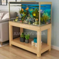 MEJA AQUARIUM 80X40X75 VERNIS ATAU NATURAL
