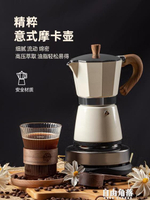 摩卡壺咖啡壺單閥家用煮咖啡機意式風手沖器具濃縮咖啡萃取不銹鋼【林之舍】