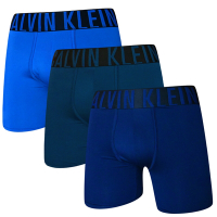 Calvin Klein Intense Power 男內褲 絲質寬腰帶 合身四角褲/CK內褲-藍色系 三入組