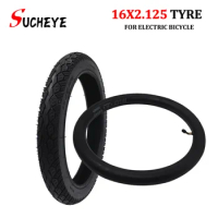 16x2.125 Tire for Electric Bicycle Motorcycle E-bike 16 Inch Inner Outer Tube Explosion Proof Wear Resistant Tyre