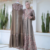 Gamis outwear Hanan fashion A001 warna random
