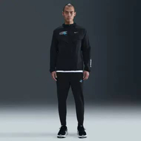 NIKE Men Running UV Repel Stride Energy Jacket Lari Pria [IM7431-010] A/2XL Black/Black