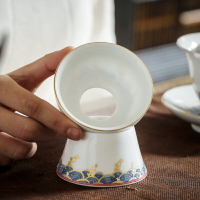 茶漏網濾茶器茶隔陶瓷套裝茶具配件茶葉過濾網泡茶漏斗琺瑯彩