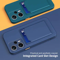 Card Slot Bag Holder Phone Case For Poco F5 X5 X4 Pro 5G X3 NFC M3 M4 Pro F4 X3 GT M5 Cover For Xiaomi Poco F3 X3 X5 F5 Pro Case