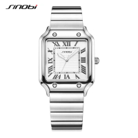 SINOBI New Arrival Men's Quartz Watches Top Luxury Stainless Steel Man's Watches Luminous Hand Male Clock Hotsales часы мужские