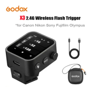 Godox X3 2.4G TTL Wireless Flash Trigger TTL HSS OLED Touch Screen Transmitter for Canon Nikon Sony Fujifilm Olympus Camera
