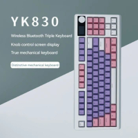 Bluetooth Keyboard Yk830 Customized Mechanical Keyboard With High Value And Large Color Screen, Full-key Hot Swap Rgb Three-mode