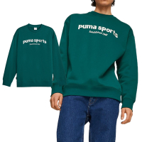 Puma 流行系列 男 綠色 休閒 圓領 大學T 上衣 長袖 62520743