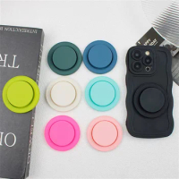3D Simple Solid Color Holder For Magsafe Magnetic Phone Griptok Grip Tok Stand For iPhone Wireless Charging Case Finger Holder