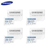 SAMSUNG EVO Plus microSD Card with Adapter 64GB 128GB 256GB 512GB microSDXC UHS-I Memory Card for Phone Camera UAV A2 TF Card