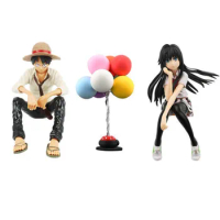 One Piece Monkey D Luffy Yukino Anime Figure Models Toys Sabo Ace Doll Cake Children Toys Car Decoration Collection