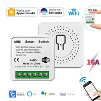 Tuya Mini 16A WiFi Switch Smart Life App 2 Way Control Smart Home Automation Module Interruptor Work for Alexa google home