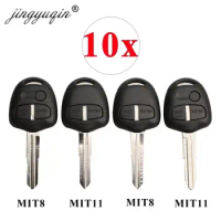 jingyuqin 10pcs/lot 2/3BTN Transponder Car Key Remote Case Fob Cover Shell For Mitsubishi Grandis Right / Left Blade
