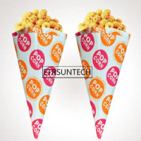 2000pcs Popcorn Bags Cone Shaped Paper Candy Bags Christmas Birthday Party Supplies Snack Bags Gift Packing Bags