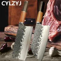 Forged Butcher Kitchen Knife 9Cr18mov Stainless Steel Kitchen Knives Hammer Chinese Handmade High Carbon Steel Kitchen Knife