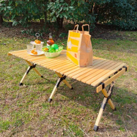 Camp Desk Barbecue Desk Supplies Tourist Folding Nature Hike Roll Table Camping Portable Outdoor Garden Backpacking Lightweight