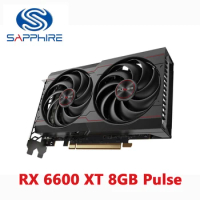 Used Sapphire Radeon RX 6600XT 8G D6 Pulse OC Video Card For AMD RX6600 X8GB RX 6600 xt Graphics Cards Desktop Computer Game GPU